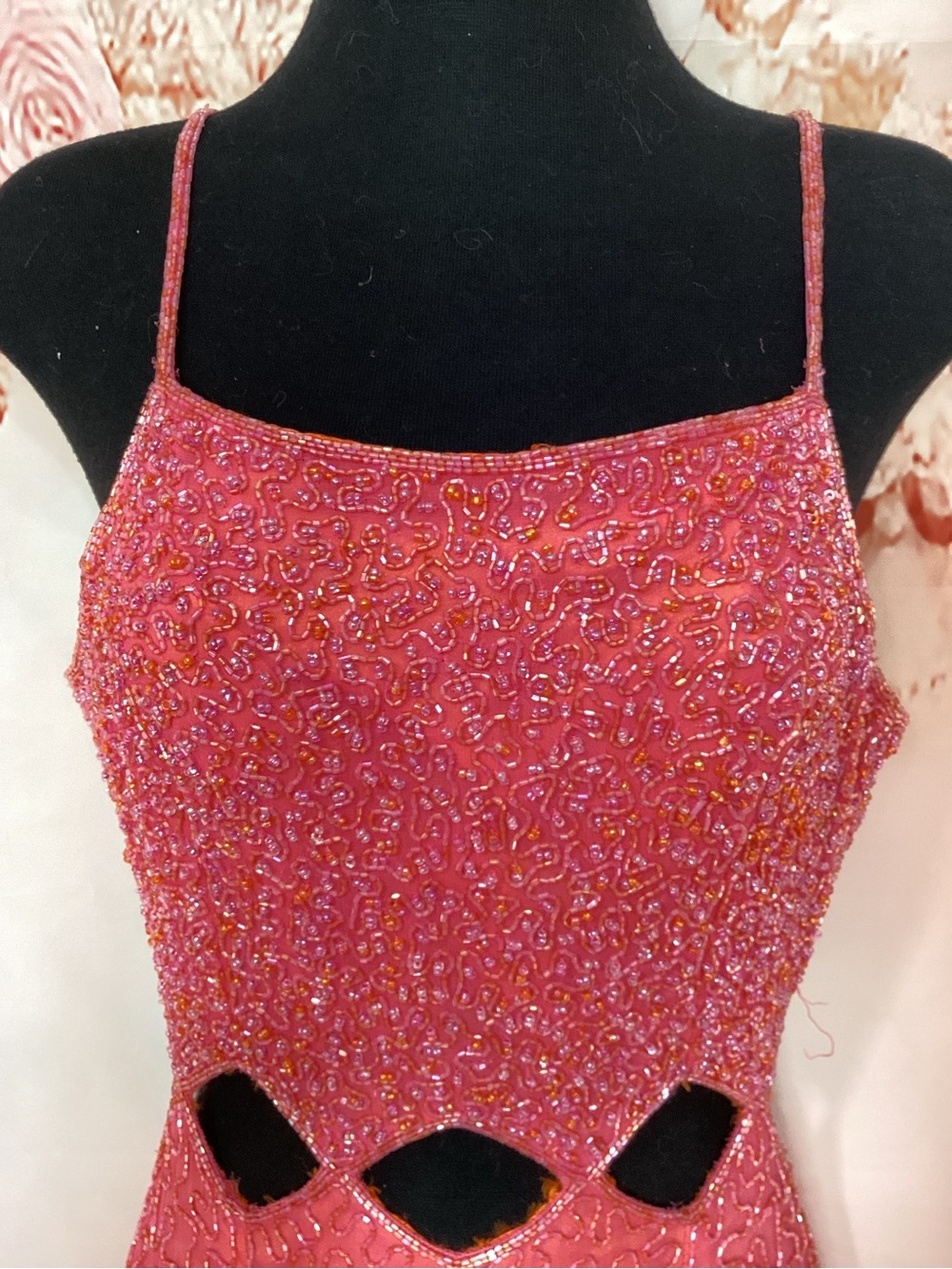 Scala Beaded Maxi Dress with Cutout Waist - Picture 8 of 11